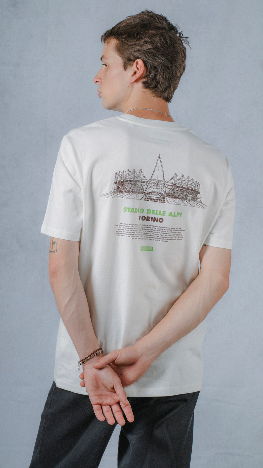 Stadio Delle Alpi, Torino MUNDIAL x Tacchettee T-shirt - White