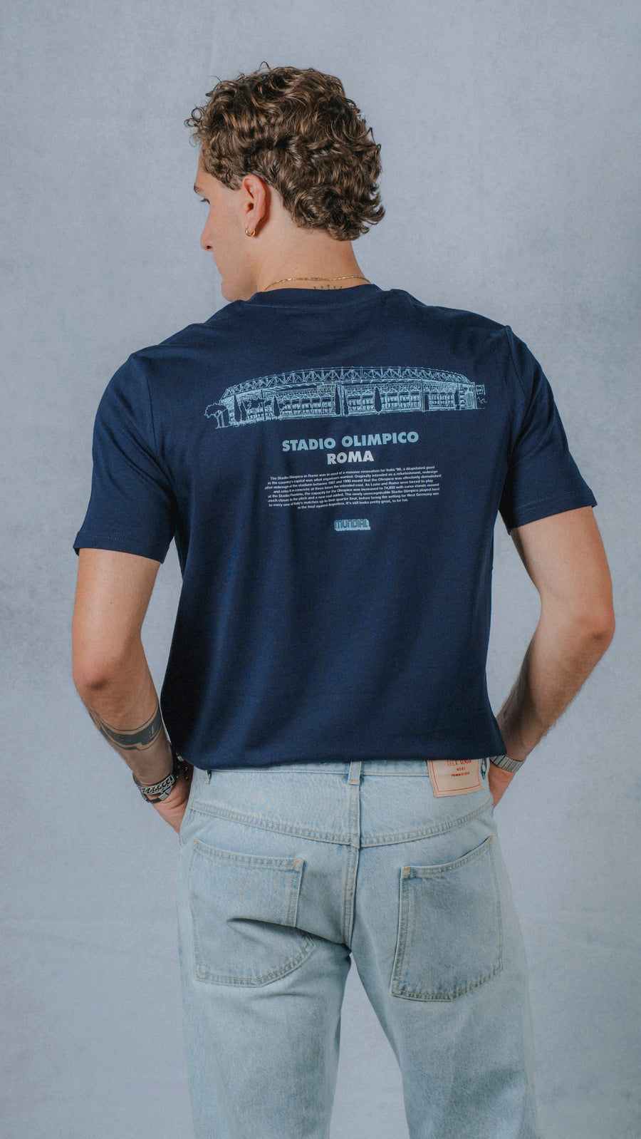 Stadio Olimpico, Roma MUNDIAL x Tacchettee T-shirt - Blue