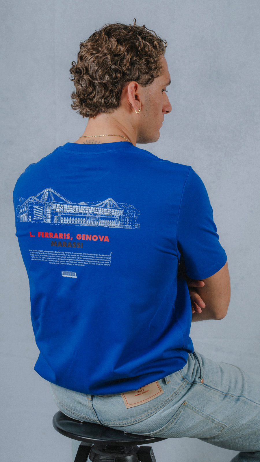 L. Ferraris, Genova MUNDIAL x Tacchettee T-shirt - Light Blue