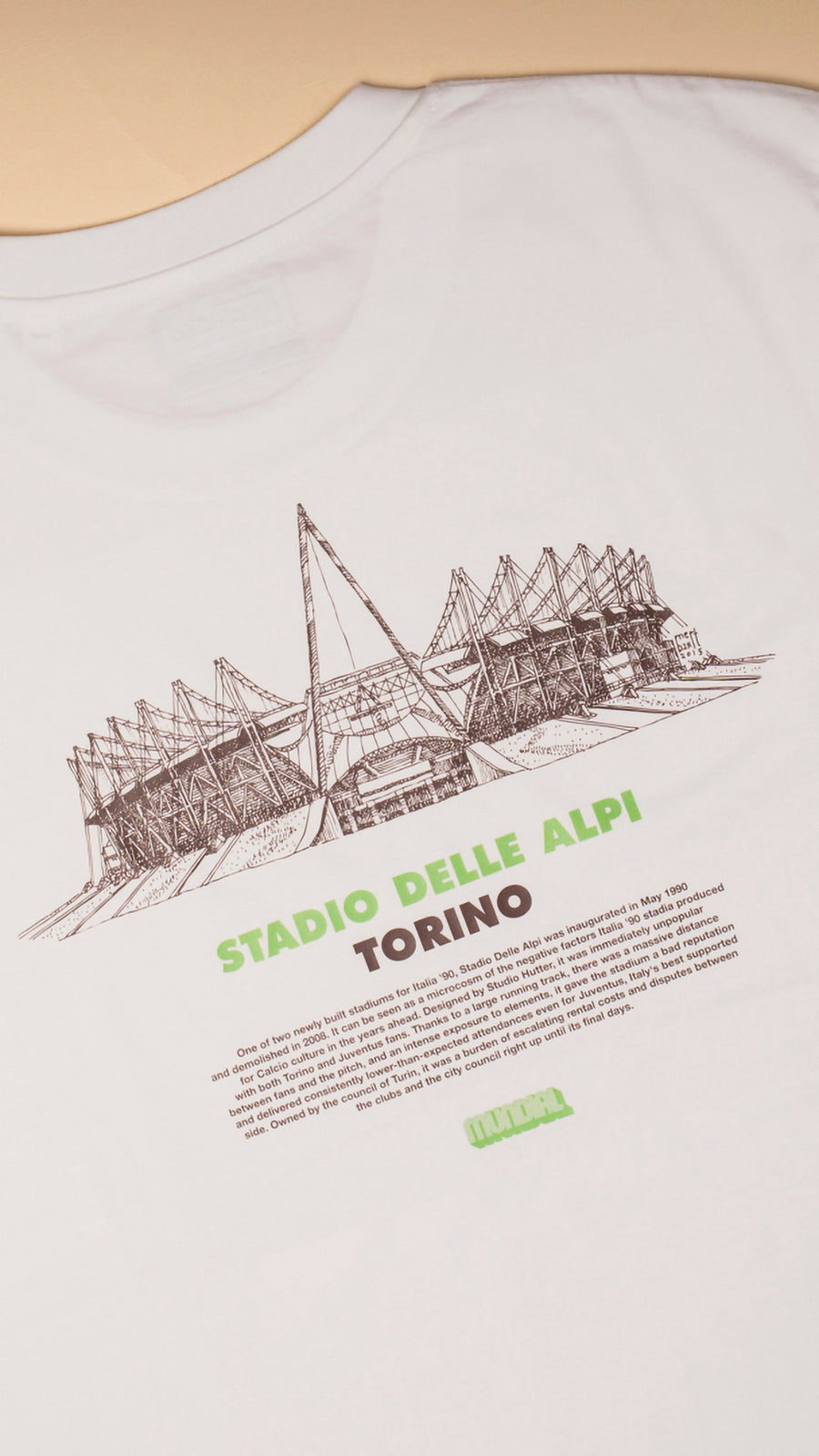 Stadio Delle Alpi, Torino MUNDIAL x Tacchettee T-shirt - White
