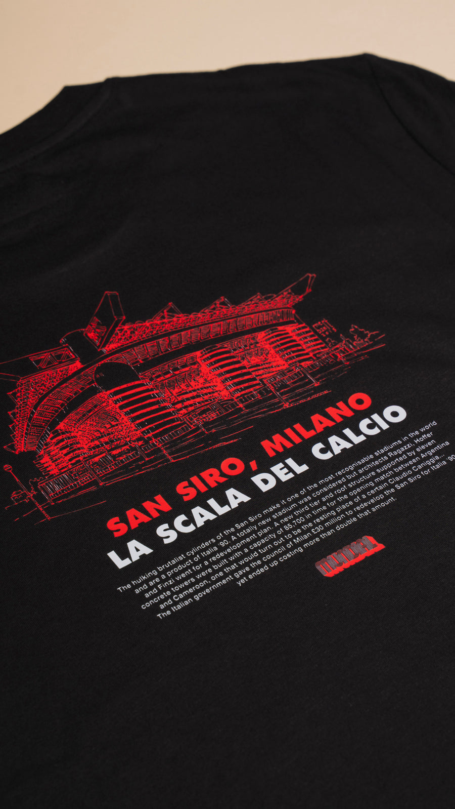 San Siro, Milano MUNDIAL x Tacchettee T-shirt - Black & Red